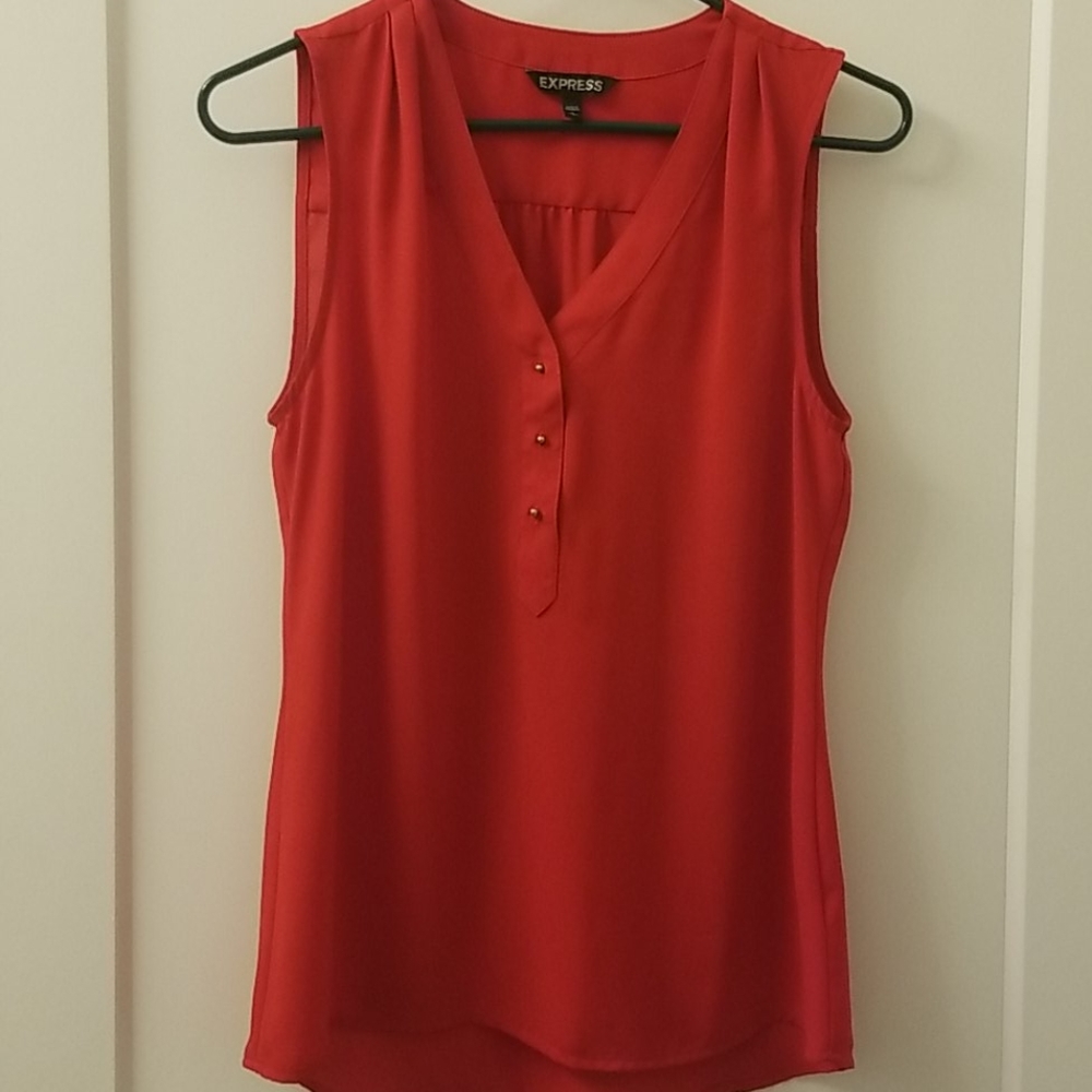 Express red sleeveless top